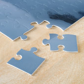 Border Collie Snowy Forest Walk Holiday Painting Legpuzzel (Zijkant)