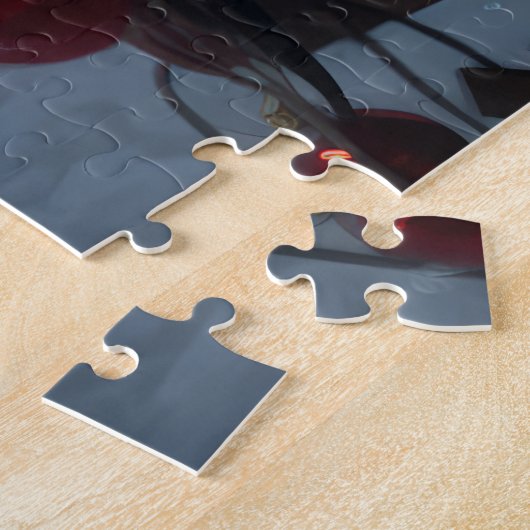 Border Collie Snowy Sleigh Kerst Decor Legpuzzel (Zijkant)