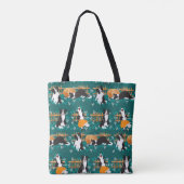 Border Collie speelt met schapen Tote Bag (Achterkant)