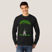 Border Collie St Patricks Day Irish Shamrock Dog T-shirt (Voorkant volledig)