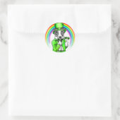Border Collie St Patrick's Day Ronde Sticker (Tas)