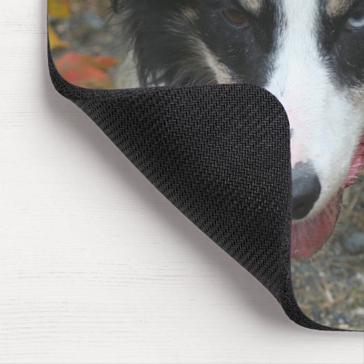 Border Collie Stare Dog Mousepad Muismat (Hoek)