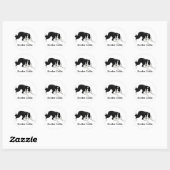 Border Collie Stare Ronde Sticker (Vel)
