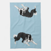 Border Collie Stare Theedoek (Verticaal)