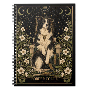 Border Collie, Starlit Tarot Kunst Notitieboek
