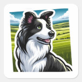 Border Collie Sticker (Voorkant)