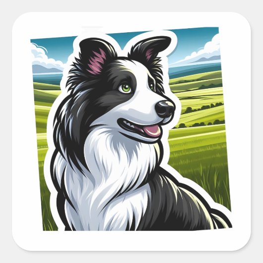 Border Collie Sticker (Voorkant)
