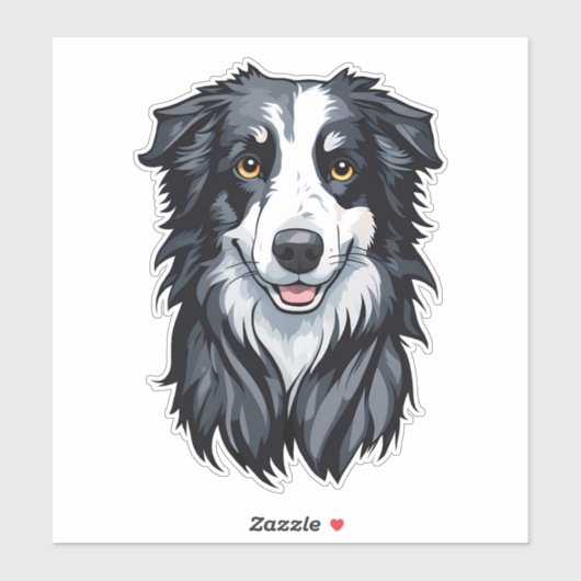 Border Collie Sticker (Vel)