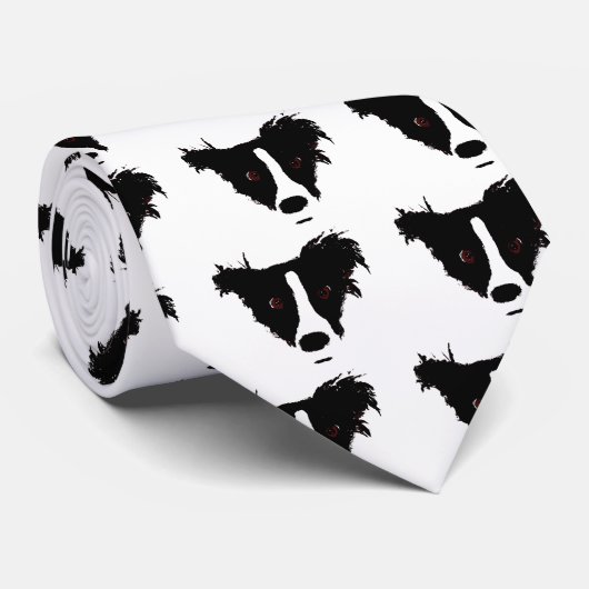 Border Collie Stropdas (Opgerold)