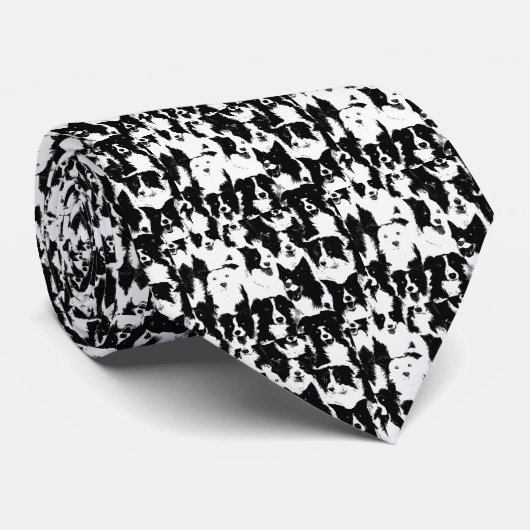 Border Collie Stropdas (Opgerold)