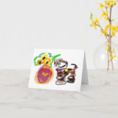 Border Collie sunflowers Kaart (Gele Bloem)