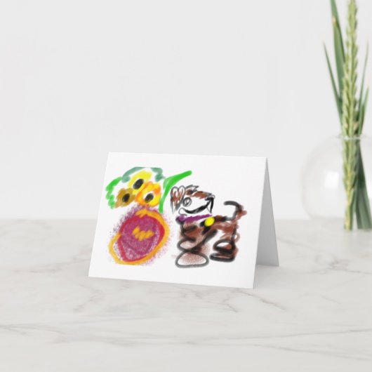 Border Collie sunflowers Kaart (Voorkant)