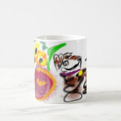 Border Collie sunflowers  Koffiemok (Center)