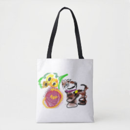 Border Collie sunflowers Tote Bag