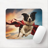 Border Collie Superheld Muismat (Met muis)