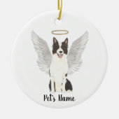 Border Collie Sympathie Herdenking  Keramisch Ornament (Voorkant)