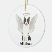 Border Collie Sympathie Herdenking Keramisch Ornament (Links)