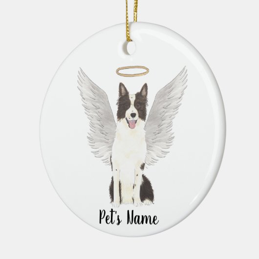 Border Collie Sympathie Herdenking  Keramisch Ornament (Links)