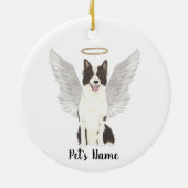Border Collie Sympathie Herdenking Keramisch Ornament (Achterkant)
