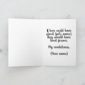 Border Collie Sympathy Memorial Kaart (Binnen)