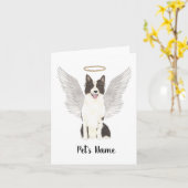 Border Collie Sympathy Memorial Kaart (Gele Bloem)