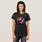 Border Collie Synthwave 80s Retrowave Esthetiek T-shirt (Voorkant volledig)