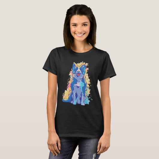 Border Collie T-shirt (Voorkant volledig)