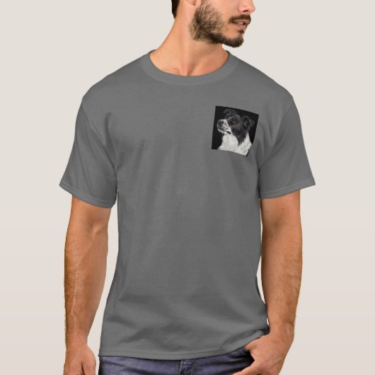 Border Collie T-shirt - "Ben" 2 (Voorkant)