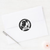 Border Collie T-shirt Ronde Sticker (Envelop)
