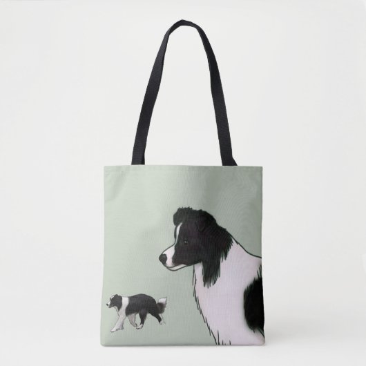 Border Collie Tassen Tas (Voorkant)