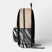 Border Collie tekening hond zwart wit bont patroon Bedrukte Rugzak (Rechts)