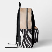 Border Collie tekening hond zwart wit bont patroon Bedrukte Rugzak (Links)