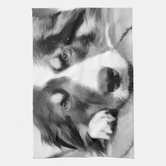 BORDER COLLIE THEEDOEK (Verticaal)