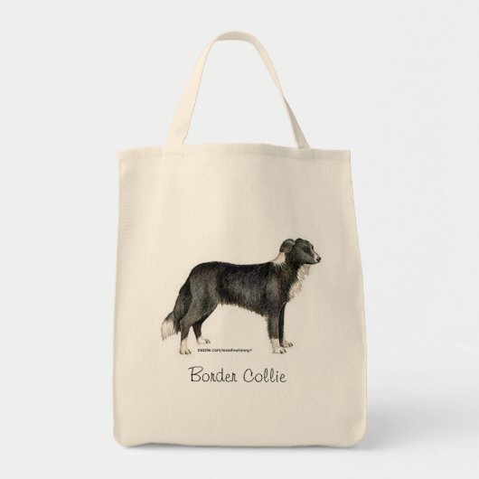 Border Collie Tote Bag (Voorkant)