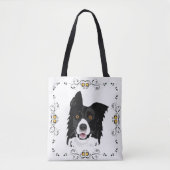 Border Collie Tote Bag (Voorkant)