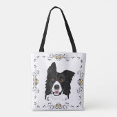 Border Collie Tote Bag (Achterkant)