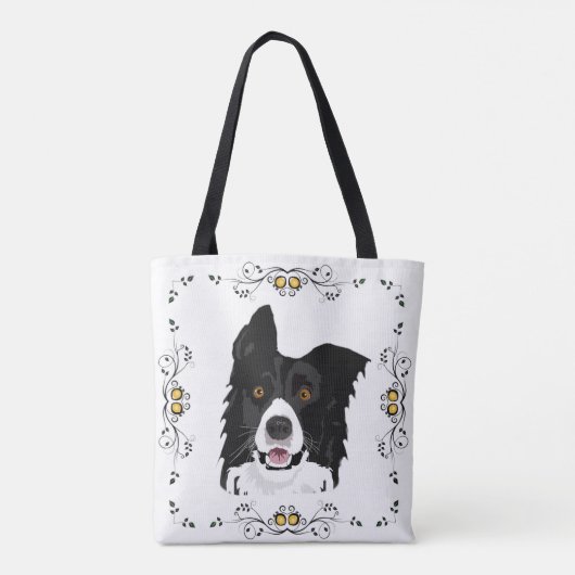 Border Collie Tote Bag (Achterkant)