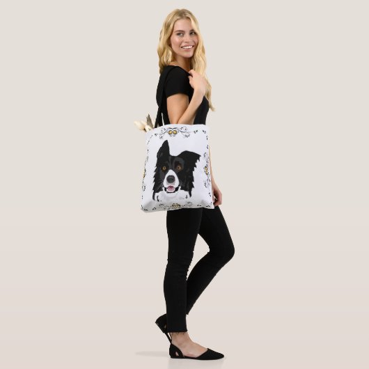 Border Collie Tote Bag (Op model)