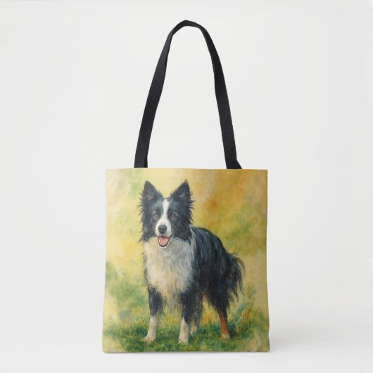 Border Collie Tote Bag (Voorkant)