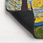 Border Collie under a Van Gogh Sky Muismat (Hoek)
