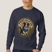 Border Collie Vader Crewneck | Hond Vader Cadeau V Trui (Voorkant)