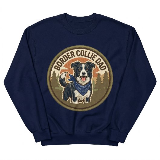 Border Collie Vader Crewneck | Hond Vader Cadeau V Trui
