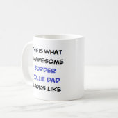 border collie vader, geweldig koffiemok (Voorkant links)