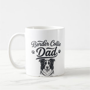 Border Collie Vader Leven Is Ruw Vintage T-shirt O Koffiemok
