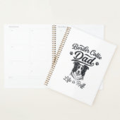 Border Collie Vader Leven Is Ruw Vintage T-shirt O Planner (Display)