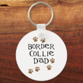 Border Collie Vader Sleutelhanger (Voorkant)