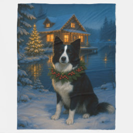 Border Collie Vakantie Fleece Deken