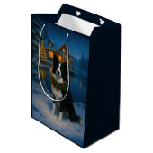 Border Collie Vakantie  Medium Cadeauzakje (Achterkant Gekanteld)