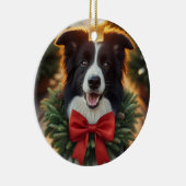 Border Collie vakantie ornament (Rechts)