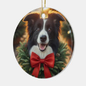 Border Collie vakantie ornament (Links)